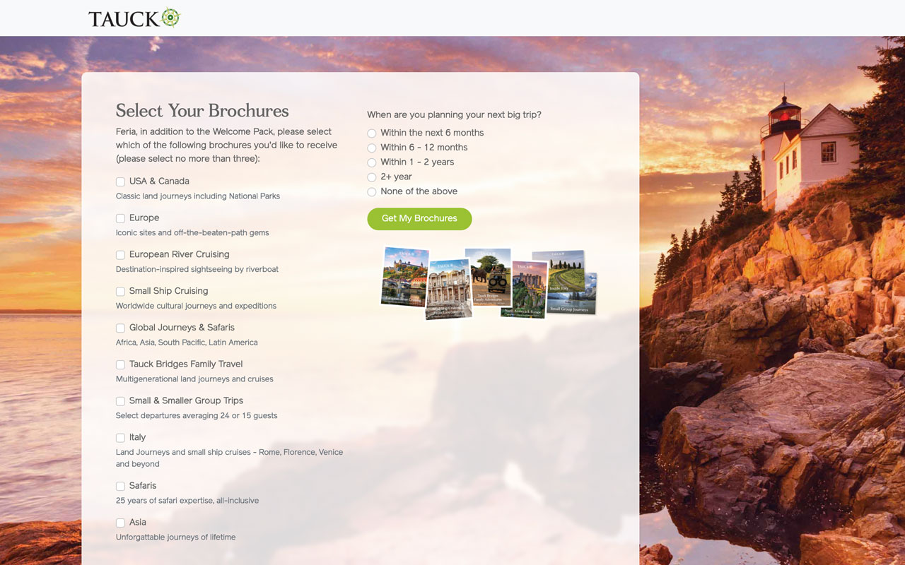Landing Page Example Travel Agency